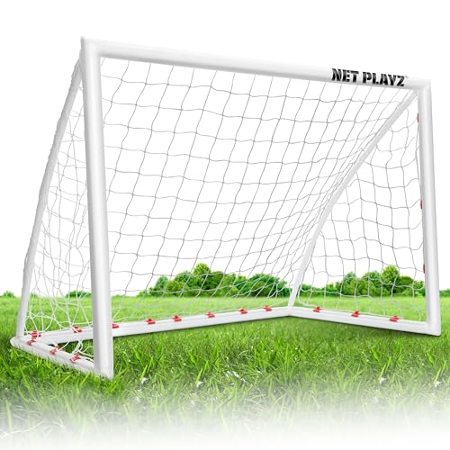 NET PLAYZ Fußballtore für den Garten, hochfestes, schnell aufstellbares Fußballtornetz – 1,83 m x 1,22 m – wetterfest, Fußballgeschenke für Kinder, Jugendliche und alle Altersgruppen von NET PLAYZ