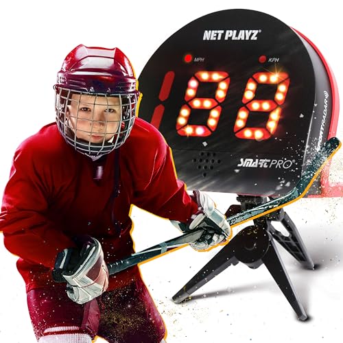 NET PLAYZ Hockey Geschenke – Trainingsgeräte und Ausrüstung –Geschwindigkeitsmessgerät | Eishockey Feldhockey Street Roller Hockey, High-Tech Gadget & Gear von NET PLAYZ
