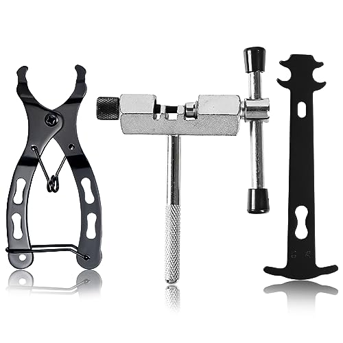 NEUSID Kettennieter Fahrrad Set, Fahrradkette Werkzeug für 6-10 Fach Kettenzange/Kettenlehre/Kettennieter Kettenwerkzeug Fahrrad für Rennrad Mountainbike Fahrradkette Reparatur von NEUSID