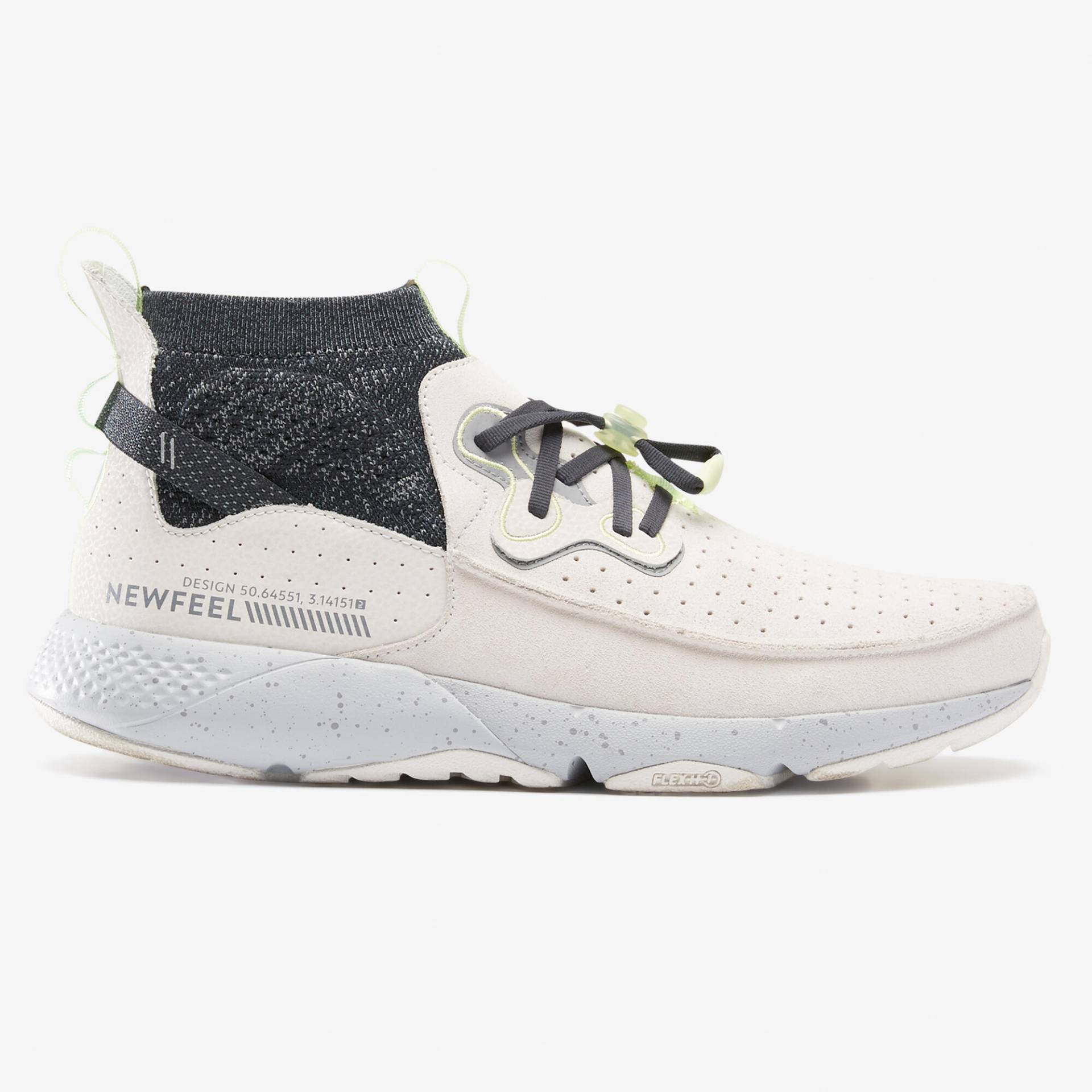 Walking Schuhe Sneaker Herren Leder - Actiwalk 500 beige von NEWFEEL