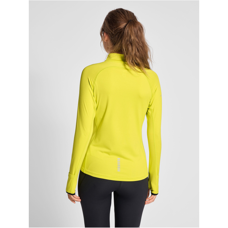 newline nwlLAKEWOOD 1/2-Zip Laufshirt Damen 0757 - sulphur spring XL von NEWLINE