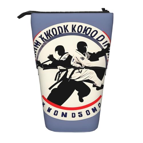 NEZIH Taekwondo Design Druck Teleskop-Federmäppchen Multifunktionale Schreibwaren Kosmetik Aufbewahrungstasche Büro Geschenk von NEZIH