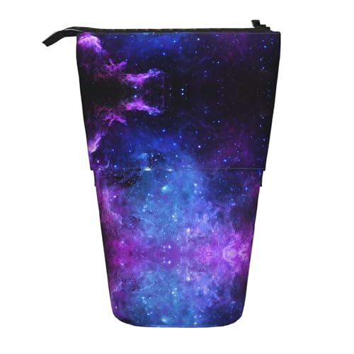 NEZIH Universum Galaxy Star Space Standing Pencil Case, Stationery Pen Case, Teleskop Pencil Case, Pop Up Pencil Pouch von NEZIH