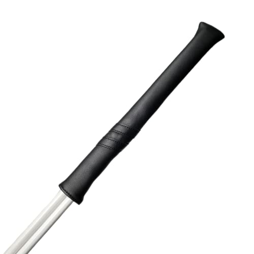 Klassische Golfschlägerabdeckung, 33 cm, hält mindestens 2 Stöcke – weiß, hellblau, schwarz, weiches Kunstleder, gut verarbeitet (alle schwarz) von NEwoilkwo