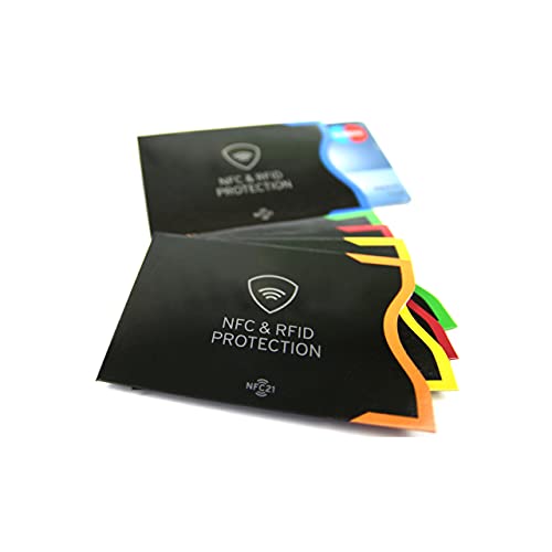 NFC Schutzhülle - NFC Blocker - 90x60mm - 5 Farben - 5 Stück von NFC21