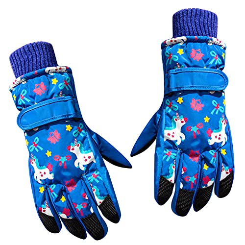 NGCG Kinder dicke Winter-Skihandschuhe, Reithandschuhe, warme Handschuhe, atmungsaktiv, für Mädchen und Jungen, gemütlich, Unisex, Handwärmer von NGCG