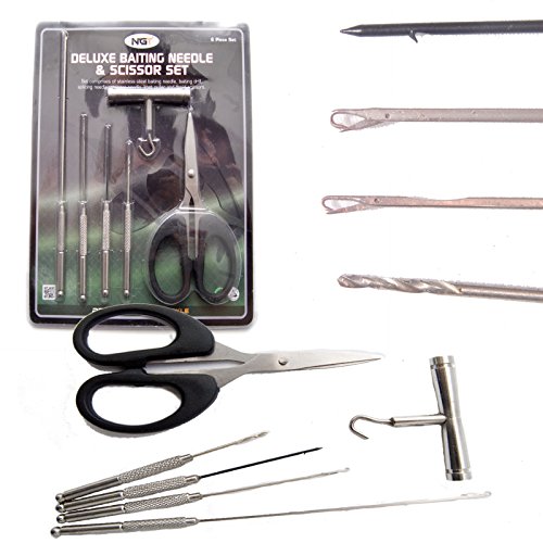 NGT 6-teiliges Baiting Tool Set Deluxe Edelstahl | Boilienadel von NGT