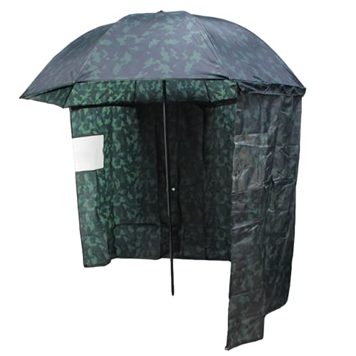 NGT Karpfen Angeln 114,3 cm Camo Regenschirm Brolly System + Zip auf Seite Bogen und Neigefunktion von NGT