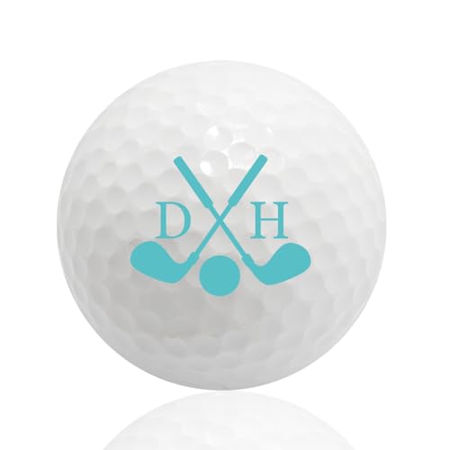 NGTSFLY Golfball Personalisiert mit Wunschtext,Golf Geschenke für Männer Frauen Monogramm Golfbälle (3 Bälle) (GBB-25) von NGTSFLY