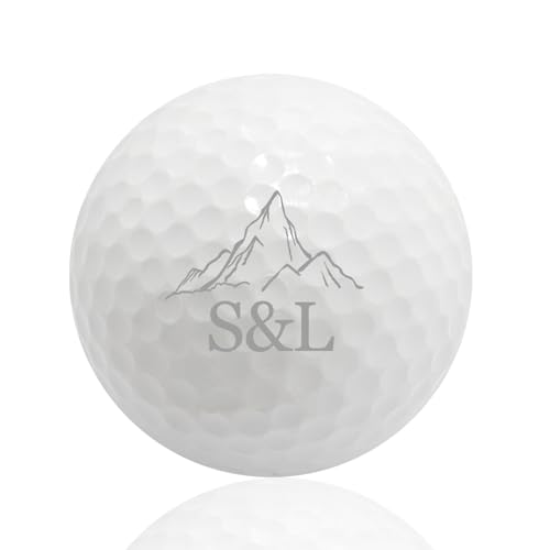 NGTSFLY Golfball Personalisiert mit Wunschtext,Golf Geschenke für Männer Frauen Monogramm Golfbälle (3 Bälle) (GBB-28) von NGTSFLY