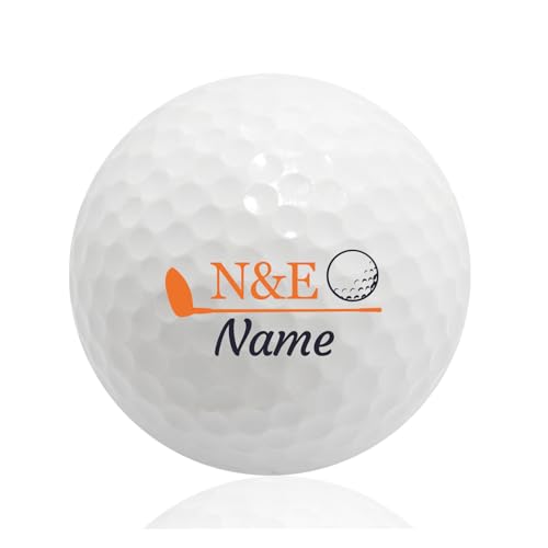 NGTSFLY Golfball Personalisiert mit Wunschtext,Golf Geschenke für Männer Frauen Monogramm Golfbälle (3 Bälle) (GBB-29) von NGTSFLY