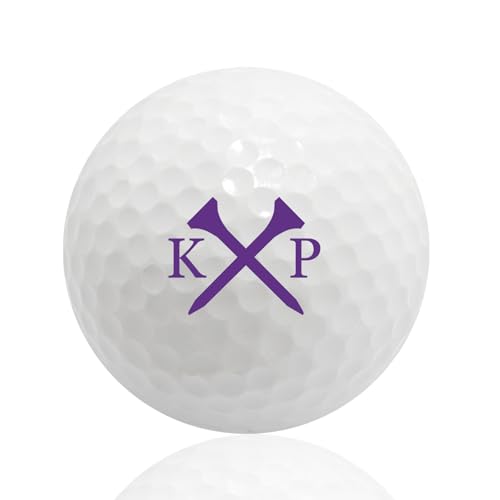NGTSFLY Golfball Personalisiert mit Wunschtext,Golf Geschenke für Männer Frauen Monogramm Golfbälle (3 Bälle) (GBB-30) von NGTSFLY