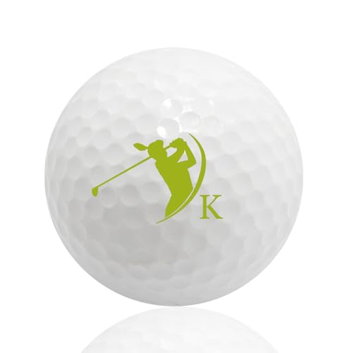 NGTSFLY Golfball Personalisiert mit Wunschtext,Golf Geschenke für Männer Frauen Monogramm Golfbälle (3 Bälle) (GBB-35) von NGTSFLY