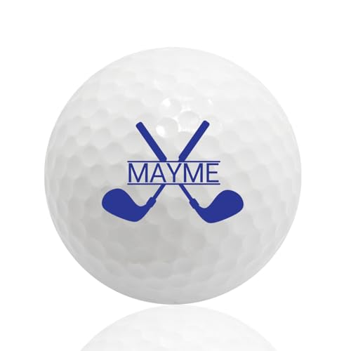 NGTSFLY Golfball Personalisiert mit Wunschtext,Golf Geschenke für Männer Frauen Monogramm Golfbälle (3 Bälle) (GBB-38) von NGTSFLY