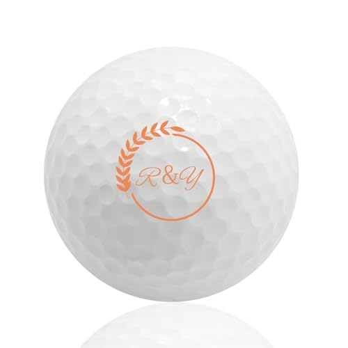 NGTSFLY Golfball Personalisiert mit Wunschtext,Golf Geschenke für Männer Frauen Monogramm Golfbälle (3 Bälle) (GBB-41) von NGTSFLY
