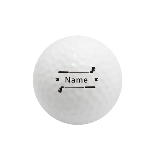 NGTSFLY Golfball Personalisiert mit Wunschtext,Golf Geschenke für Männer Frauen Monogramm Golfbälle (3 Bälle) (GBB-42) von NGTSFLY