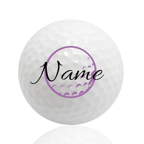 NGTSFLY Golfball Personalisiert mit Wunschtext,Golf Geschenke für Männer Frauen Monogramm Golfbälle (3 Bälle) (GBB-43) von NGTSFLY