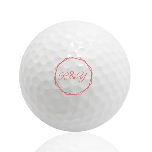 NGTSFLY Golfball Personalisiert mit Wunschtext,Golf Geschenke für Männer Frauen Monogramm Golfbälle (3 Bälle) (GBB-45) von NGTSFLY