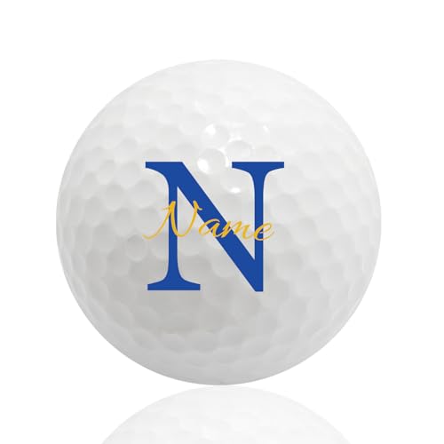 NGTSFLY Golfball Personalisiert mit Wunschtext,Golf Geschenke für Männer Frauen Monogramm Golfbälle (3 Bälle) (GBB-46) von NGTSFLY
