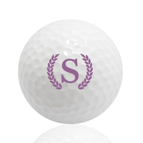 NGTSFLY Golfball Personalisiert mit Wunschtext,Golf Geschenke für Männer Frauen Monogramm Golfbälle (3 Bälle) (GBB-48) von NGTSFLY