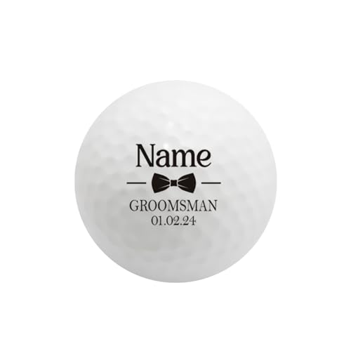 NGTSFLY Golfball Personalisiert mit Wunschtext,Golf Geschenke für Männer Frauen Monogramm Golfbälle (3 Bälle) (GBB-50) von NGTSFLY