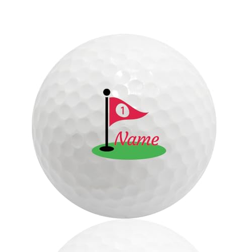 NGTSFLY Golfball Personalisiert mit Wunschtext,Golf Geschenke für Männer Frauen Monogramm Golfbälle (3 Bälle) (GBB-51) von NGTSFLY