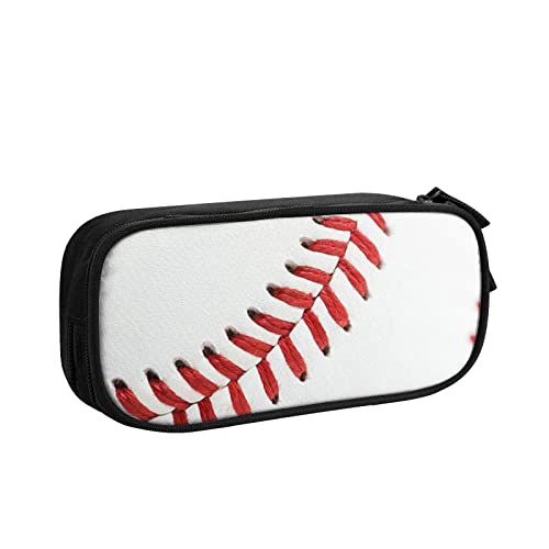 Baseball-Spitzen-Nahaufnahme, hohe Kapazität, Federmäppchen, haltbar, für Schule und Büro, Baseball-Spitzen-Nahaufnahme, Einheitsgröße, europäischer und amerikanischer Stil, Baseball Lace Close Up, von NHGFVT
