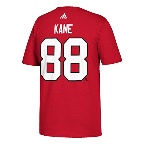 NHL T-Shirt Chicago Blackhawks Patrick Kane #88 rot Logo Eishockey (X-Large) von adidas
