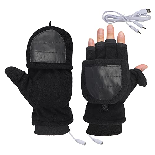 Damen Winter Fingerlose Beheizte Handschuhe für Arthritis Hände 5V USB Handheizung Wärmer Handschuhe für Männer Elektrische Thermohandschuhe Stricken Fäustlinge von NICEYEA