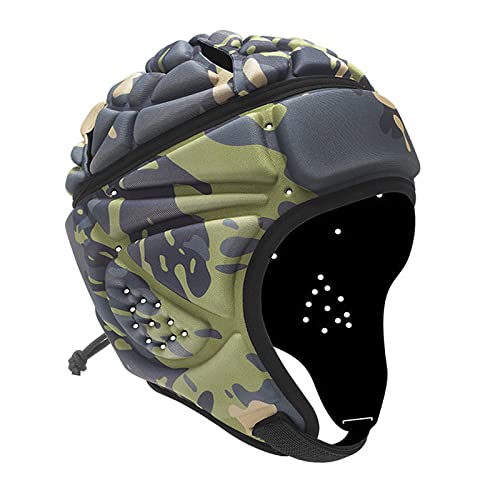 Rugby Helm Kopfschutz Torhüter Fußball Torwart Helm Sport Kopfbedeckung Scrum Cap Kopfschutz Weicher Schutzhelm Unterstützung für Hockey Fußball Rugby von NICEYEA