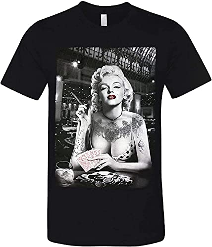 NICHIYOBI Marilyn Monroe T-Shirt Unisex 3D Druck Sommer Rundhalsausschnitt Männer Sport Freizeit Kurzarm Fitness Outdoor T-Shirt Kinder-T-Shirts (2,4XL) von NICHIYOBI