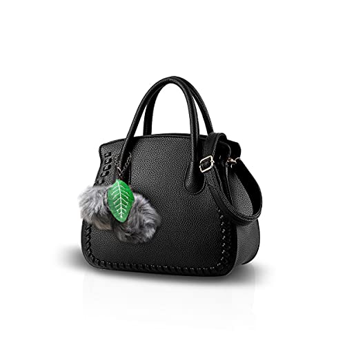NICOLE&DORIS Damen/Frauen/weibliche Handtasche weiblichen Beutel Handtaschen Handtasche Ältere PU-Handtaschen(Black) von NICOLE & DORIS