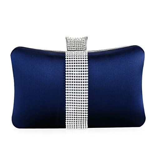 NICOLE&DORIS Damen Handtaschen Clutch Designer Umhängetasche Kleine Glitter Schultertasche für Hochzeit Freizeit Party Blau von NICOLE & DORIS