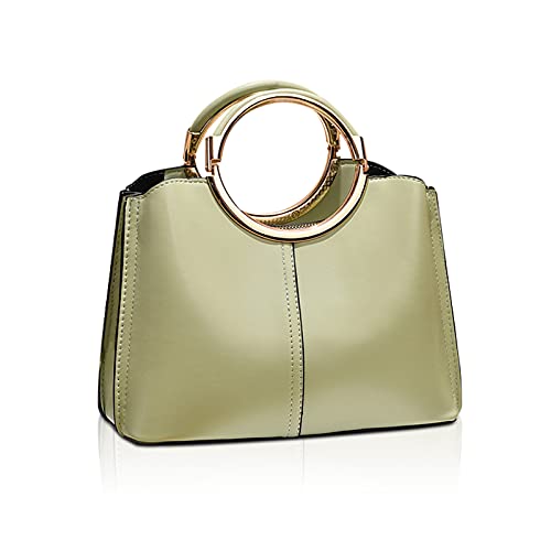 NICOLE & DORIS Damen Henkeltaschen Elegante Frauen Umhängetasche mit Top Griff Mehreren Fächern Designer Tasche Klein Mode Schultertasche Handytasche PU Leder Grün von NICOLE & DORIS