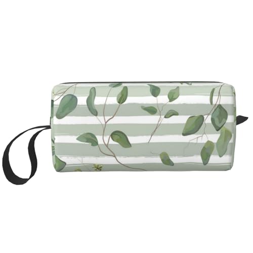 Grüner Silberdollar-Eukalyptus, Make-up-Tasche, Kosmetiktasche, tragbare Reise-Kulturtasche, Make-up-Tasche, Organizer von NIHAPUDW