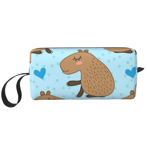 Süßes Capybara, Make-up-Tasche, Kosmetiktasche, tragbare Reise-Kulturtasche, Make-up-Tasche, Organizer von NIHAPUDW