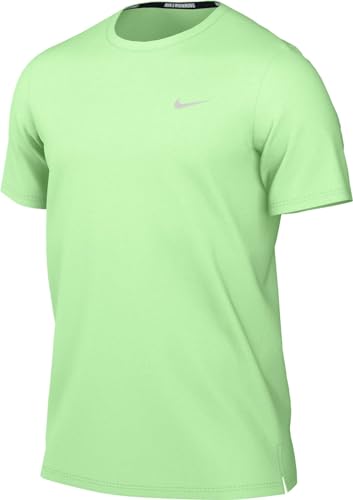 Nike Top Herren Dri-Fit Uv Miler Ss, Vapor Green/Reflective Silv, DV9315-376, M von Nike