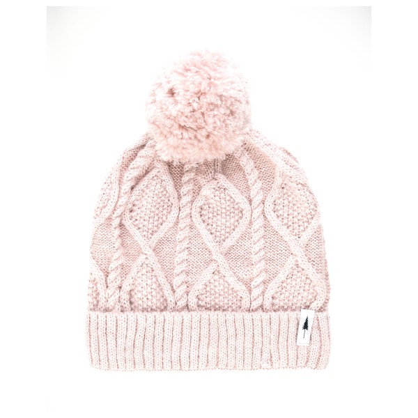 NIKIN - Women's Treeanie Folded Cable Knit Pompom - Mütze Gr One Size rosa/weiß;weiß von NIKIN