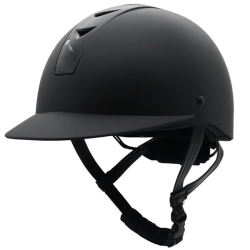 NIKSHI Reiterhelm, Reiten Helm Lightweight Comfy Reiten Hüte Atmungsaktive Reitenhelme Für Womnes, Mädchen, Kleinkinder, Black-M(54-58cm) von NIKSHI