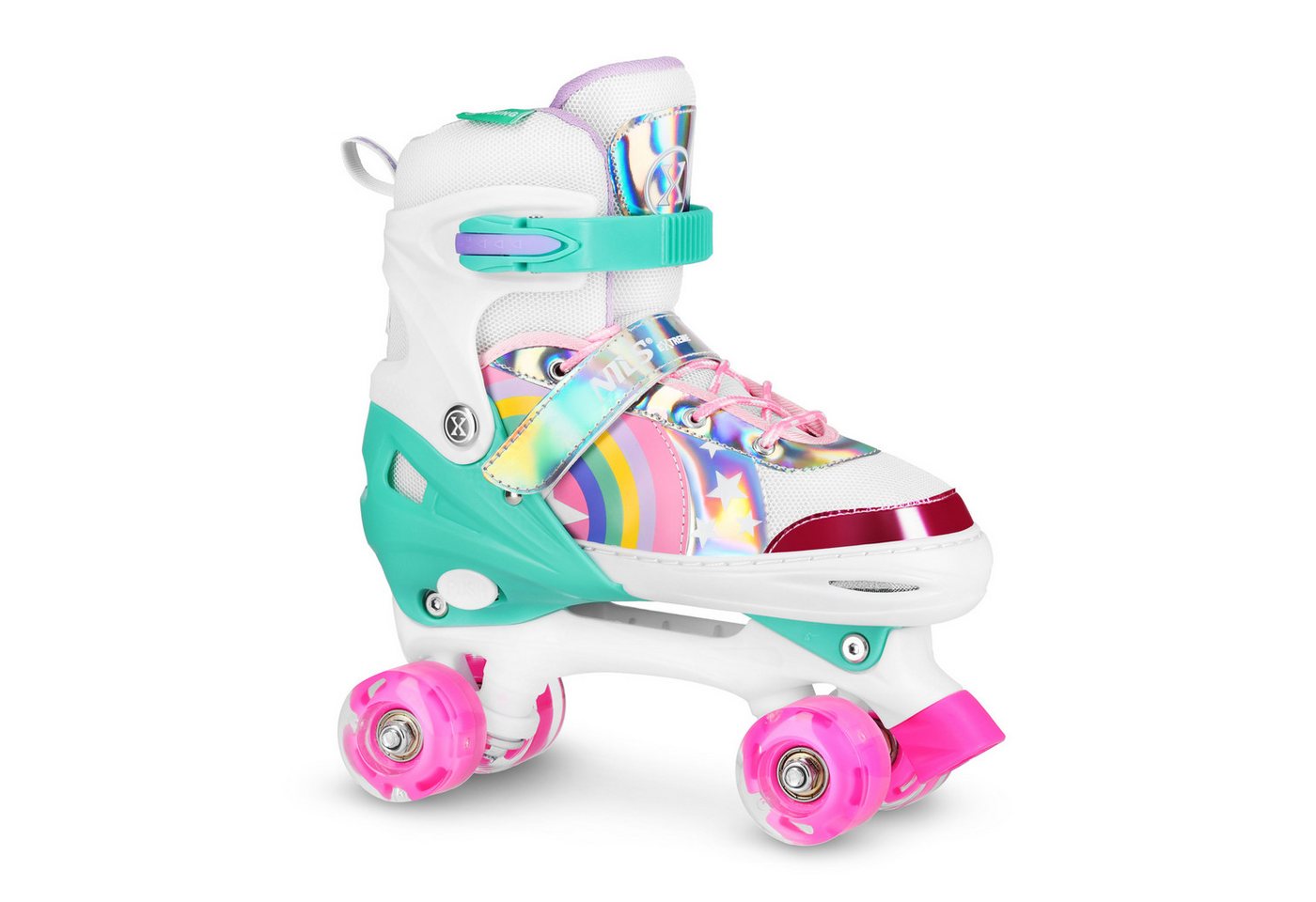 NILS EXTREME Rollschuhe Rainbow LED Skates verstellbare Größe NILS EXTREME Rollschuhe Rainbow LED Skates verstellbare Größe von NILS EXTREME