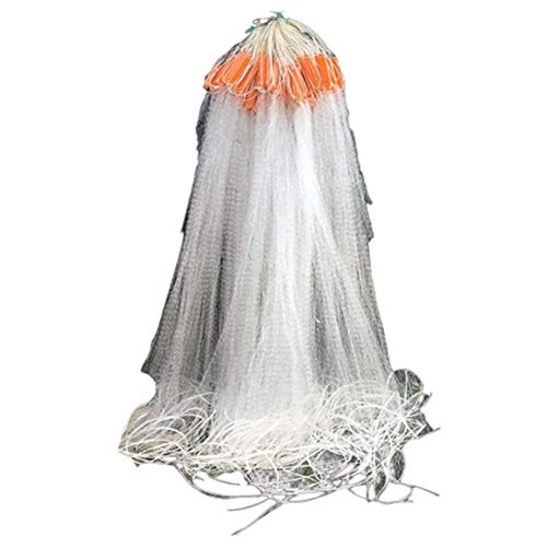 NIMUDU Wurfnetz Zum Fischen,Kiemennetz 0.6m-1.2m Fischernetz L20M Einzel Laye engmaschigen Fisch Sticky Fischereiausrüstung Fischen Netz Netzs Gitter (Color : H 1.2 M White) von NIMUDU