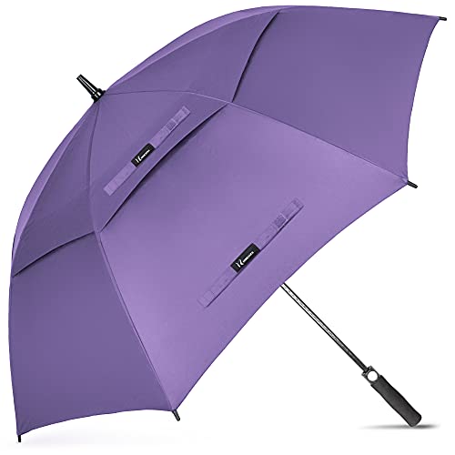 NINEMAX Regenschirm Groß Sturmfest,Golf Stockschirm XXL Automatik Auf,68 Inch Regenschirm für Herren Damen,Doppelt üBerdachung BelüFtet(Lila) von NINEMAX