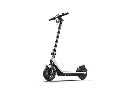 NIU KQi2 Pro Faltbarer E-Scooter mit Straßenzulassung (max. 20km/h, bis zu 40km Reichweite & 15% Steigungen, 10'' Luftreifen, duales Bremssystem, max. Belastung 100kg, Display, App) Weiß von NIU