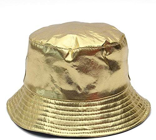 NIUASH Fischerhüte Gold Splitter Shiny Metallic Buckethat Fishman Hut Angelkappen Frauen Herren Party Silber-Gold von NIUASH