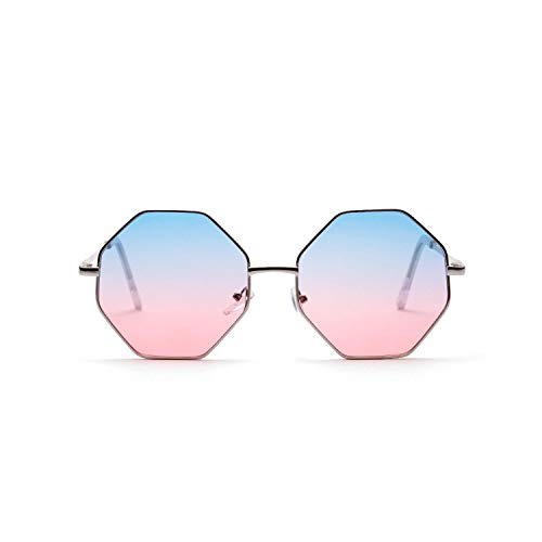 NIUASH Sonnenbrille polarisiert Polygon kleine Sonnenbrille Frauen Retro Runde Metall Sonnenbrille Männer Sechseck Brille UV400 von NIUASH