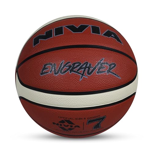 NIVIA Unisex-Adult 201 Basketball, Red, 7 von NIVIA