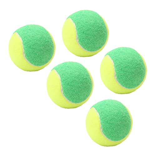 NIZUUONE 5PCS Tennisball6cm Elastischer BallElastischer Tennisball, SquashballElastischer GummiballSquashballTrainings-TennisballKappen (Green) von NIZUUONE