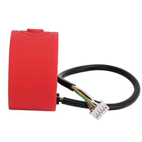 NIZUUONE Elektroroller-Daumengas-Geschwindigkeitskontrollschalter, Rotes ABS-Silikon, 5 V, 51005, 5 P, Geeignet für HX-X6, X7, X8 von NIZUUONE