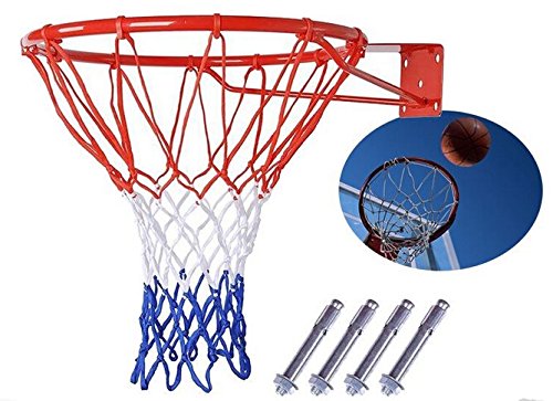 Basketballkorb Netz Ring Wand montiert Outdoor Hängekorb 45,7 cm 45 cm von NJS