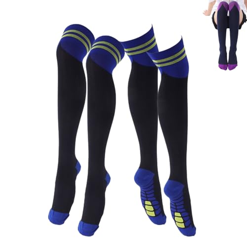 NLIADVY Sportstrümpfe, Overknee-Kompressionsstrümpfe, schlankmachende Yoga-Socken mit Langen Beinen, geeignet für Männer und Frauen (2pairs-A,S(35-40)) von NLIADVY